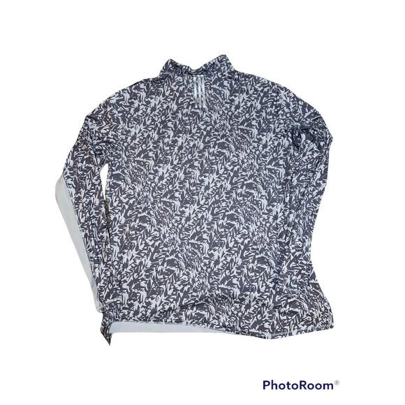 ADIDAS Women's AeroREADY UPF Printed Long Sleeve Golf Polo Shirt NWT Size: XL - Picture 4 of 5